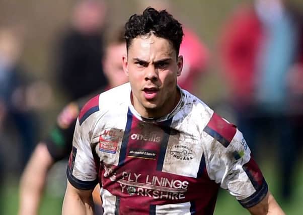Joel Gibson scored a try and kicked six goals as Thornhill Trojans secured a 32-26 victory away to Pilkington Recs which keeps them top of National Conference League Division One. Picture: Paul Butterfield.