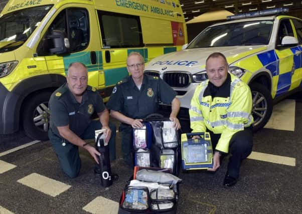 Yorkshire Ambulance Services Paul Stevens, left, is championing the Save a Life app.