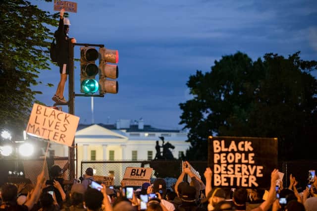 Black Lives Matter placards have been commonplace in recent days (Getty Images)