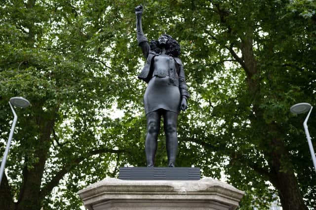 The statue of slave trader Edward Colston was brought down in June by Black Lives Matter protesters in Bristol, and it has now been replaced with a sculpture of one of the protesters (Photo:  Matthew Horwood/Getty Images)