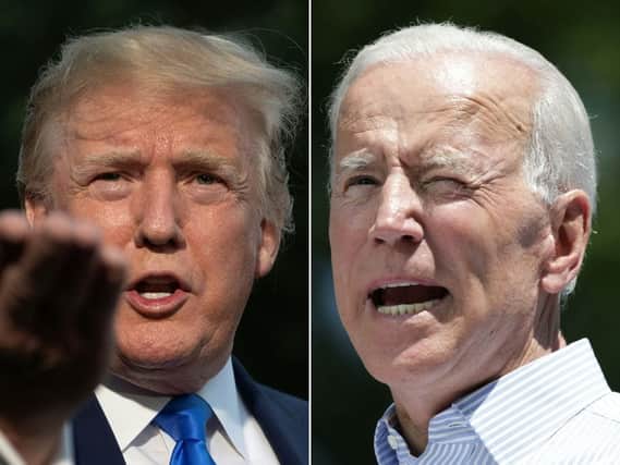 Donald Trump takes on former vice-president Joe Biden in the race the become US President (Getty Images)